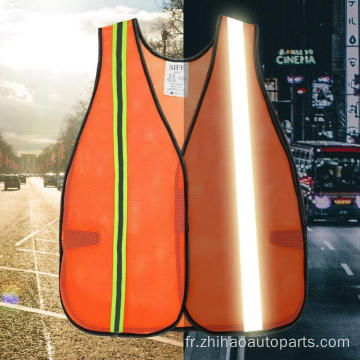 gilets de sécurité réfléchissants avec bandes réfléchissantes haute luminosité